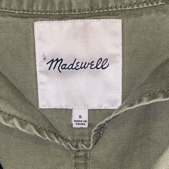 Madewell Olive Army Green Fleet Jacket Womens Size Small - Picture 7 of 7
